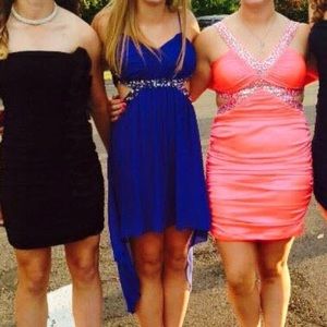 Blue, high low formal dress